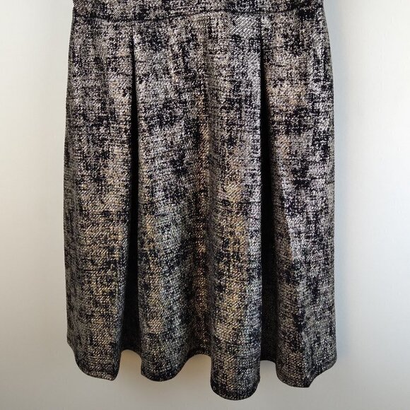 Metallic Fit&Flair Spaghetti Strap Stretch Bodice Pleated Midi Dress Sz S - Picture 2 of 4